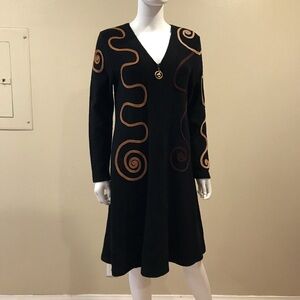 Antonella Preve Unique High Fashion Knitwear Dress Size Small Vintage 80s PopArt